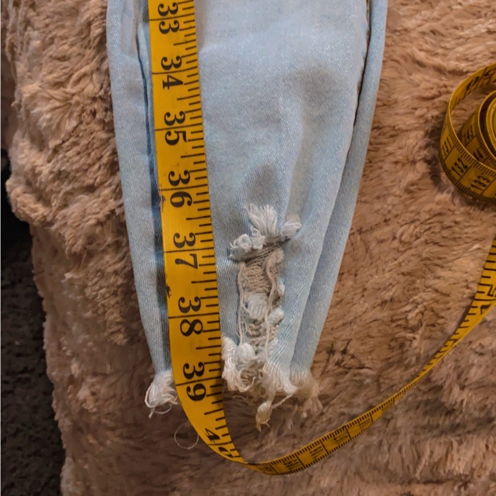 Light Blue Distressed Jeans - Picture 5 of 6
